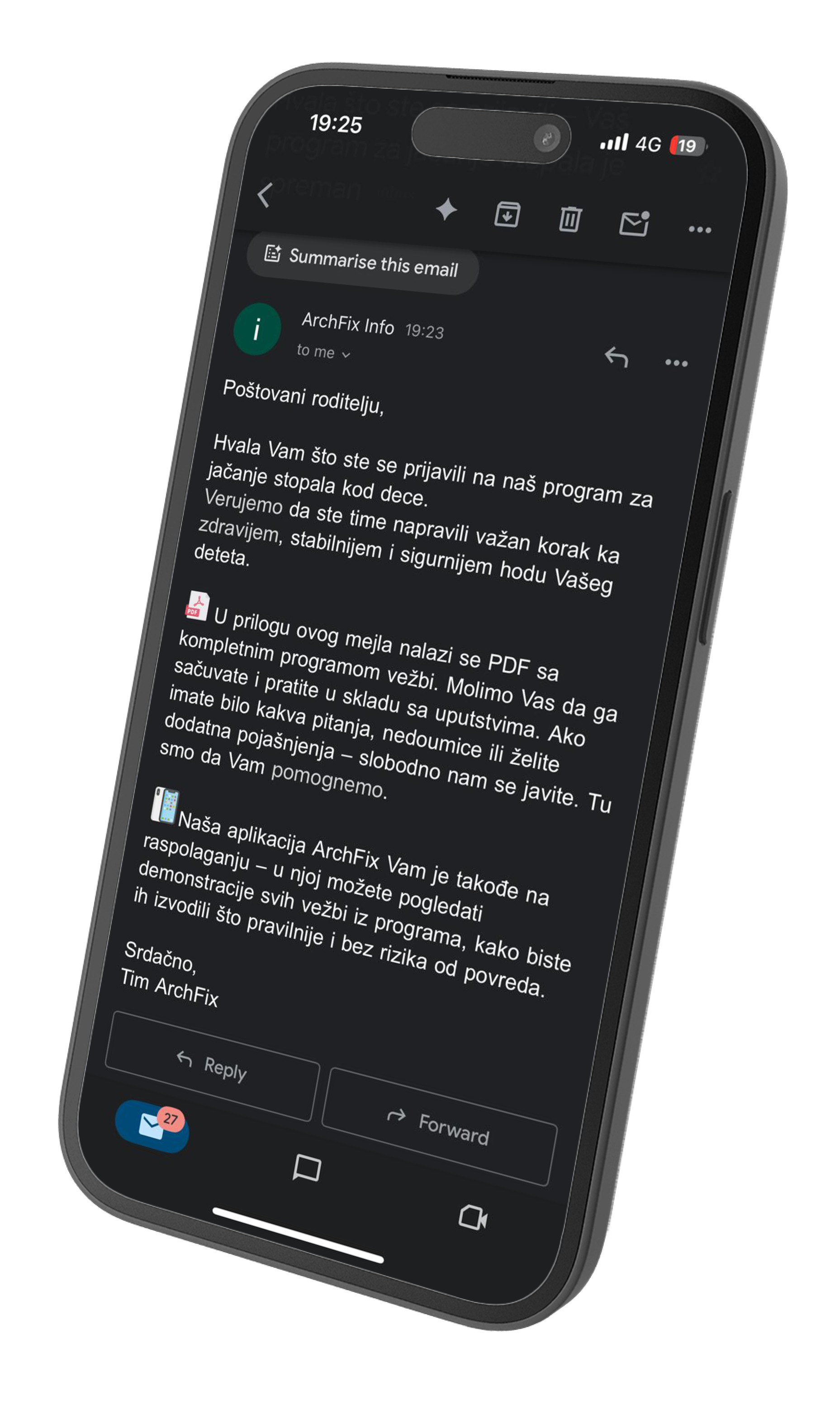Email mockup